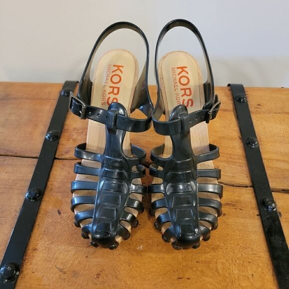 KORS Michael Kors Jelly Heels clogs Italy size 7 B vintage - Picture 1 of 6